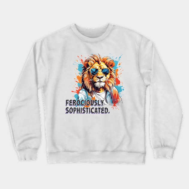 Lion Man T-Shirt: 'Ferociously sophisticated Crewneck Sweatshirt by jemr